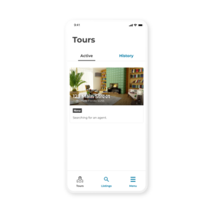 App screen active tour view renter